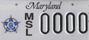 MD FOP License plate with FOP logo